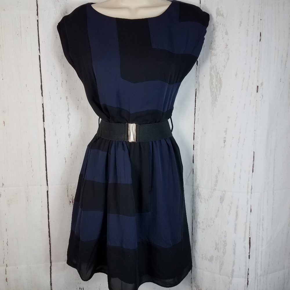Alice +Olivia s Silk Color Block Dress Career Wear